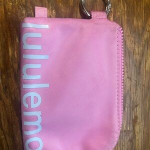I’m selling a lululemon wallet used pink